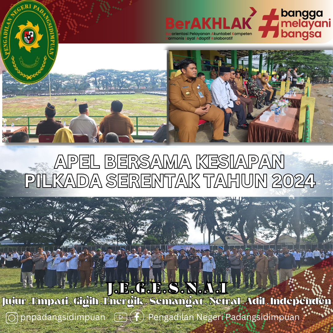 Padangsidimpuan, Senin(25/11/2024) Kegiatan Apel bersama Kesiapan Pilkada Serentak Tahun 2024