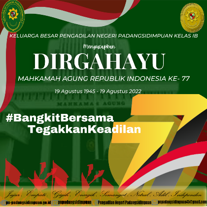 DIRGAHAYU MAHKAMAH AGUNG REPUBLIK INDONESIA KE-77